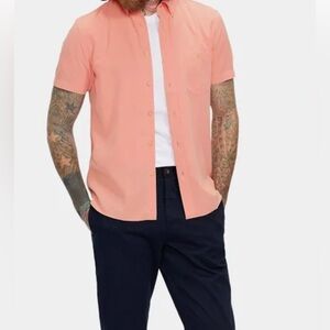 NWT Ted Baker Mens Coral Short Sleeve Kostume Dobby Shirt - Sz 1 (can be unisex)